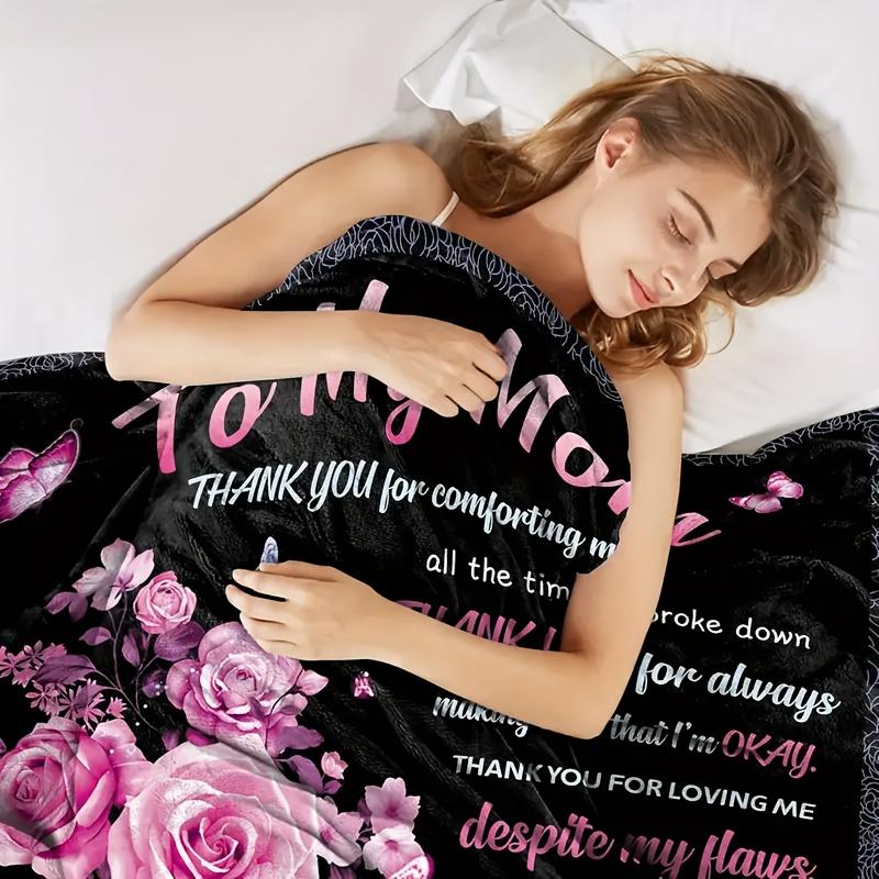 Comfortable Flannel Blanket for Moms Soft Warm Versatile, for Sofas Beds Offices Camping Travel, Ideal All Seasons Gift
