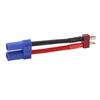 T Shaped Male Plug to EC5 Female Plug Conversion Adapter 93mm 12AWG for RC Car Aircraft Model
