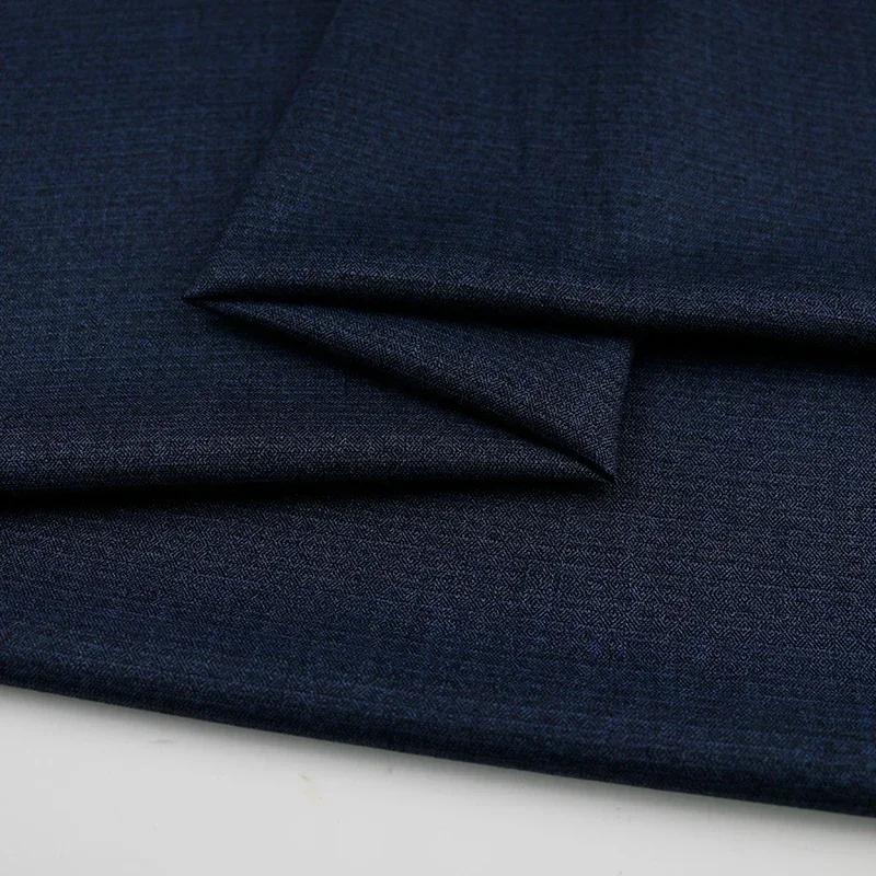 100x150cm Dark Patterned Thin Anti-wrinkle Suit Fabric for Clothes Vest Trousers Sewing Checkered Striped Cloth Black Blue
