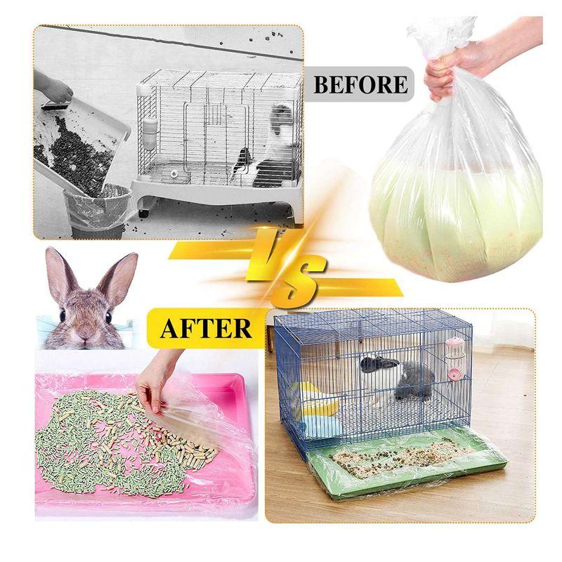 M-Modern-50Piece Disposable Cage Liner Clear Plastic Bunny Cage Liner For Bunny Guinea