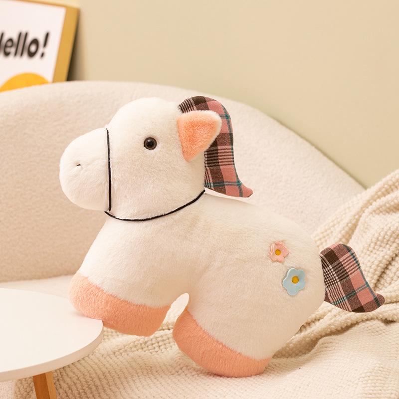 

Soft Pony Pillow Plush Toy Doll White Pony Doll Home Pillow Cushion Ragdoll 35cm（0.4kg）