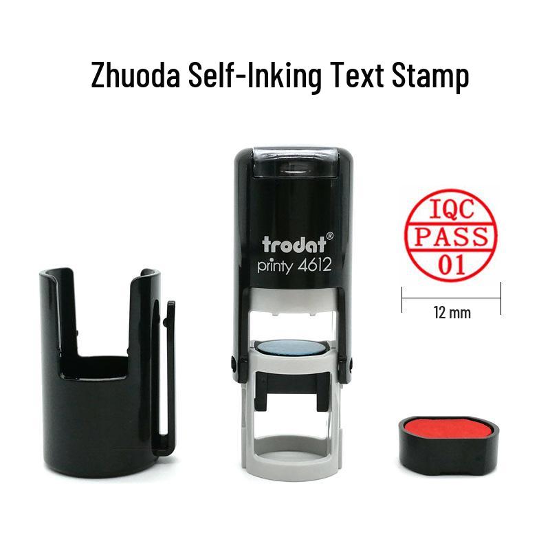 Zhuoda 4612 Multi-Use Stamp: Numeric, OK, Inspected, Qualified, PASS, 10MM, 10,000 Uses