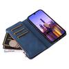 For Samsung Galaxy A17 5G/A17 4G/A26 5G/A16 5G/A16 4G Leather Case with Strap Zipper 9 Card Slot Phone Cover Stand
