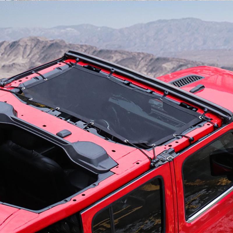 Car Roof Mesh Bikini Top Sunshade Cover UV Sun Shade Mesh for Jeep Wrangler JL Gladiator 2018-2024 Car Accessories Styling