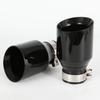 1 PC Car Modified Stainless Steel Glossy Black Exhaust Pipe Universal Bevel Edeg Shiny Muffler Tip For BMW Series Mazda VW Benz