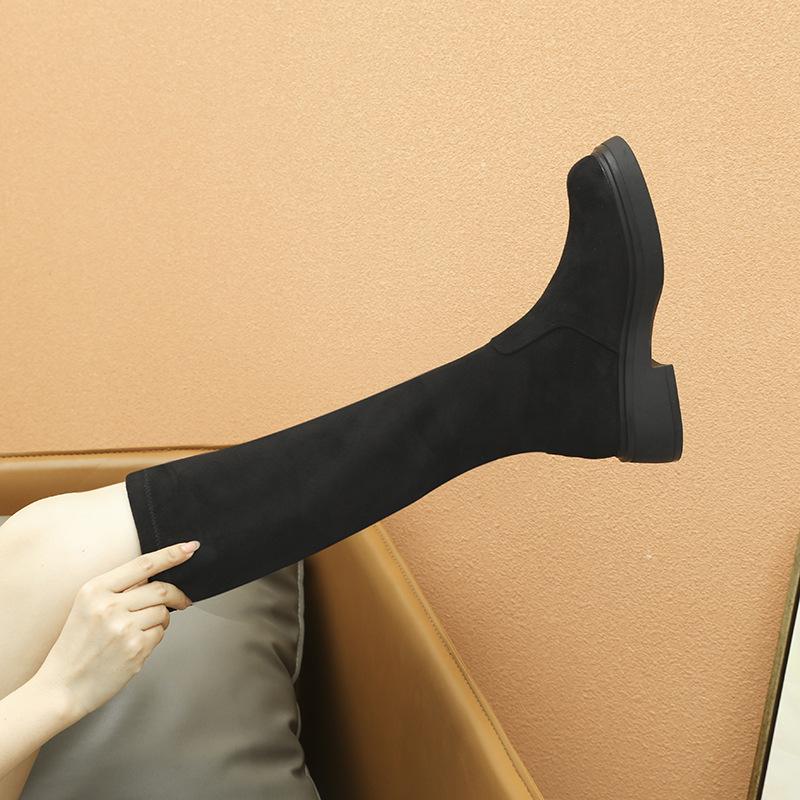 Small Size 32-40 Martin Boots for Women Short Boots for Women Suede Boots for Women Autumn and Winter Style Slim Long Socks Boots