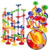 105pcs Plastic House Building Blocks Toys DIY Maze Balls Track Construction Marble Race Run Toys