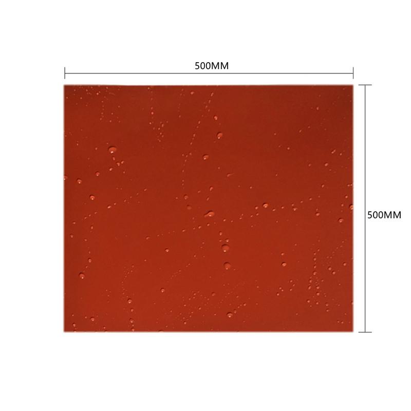 1 Piece Red Silicone Rubber Board High Temperature Resistant Silicone Rubber Sheet Plate Mat Thick 1-5mm Size 500X500mm