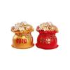 Bag Ornaments Good Luck Resin Cake Decoration Traditional Attract Wealth Artware Fortune Figurine Office Table Car Gifts