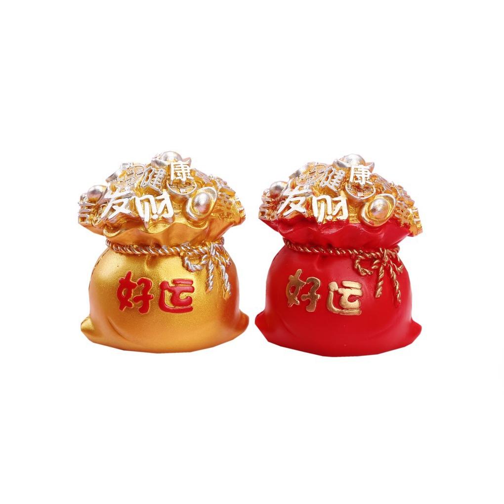 Bag Ornaments Good Luck Resin Cake Decoration Traditional Attract Wealth Artware Fortune Figurine Office Table Car Gifts