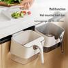 Wall-Mounted Kitchen Trash Can with Scraper - Wet Garbage Storage Bin for Cabinet Doors