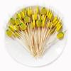 100 pezzi di perle per matrimonio, spiedini monouso in bambù, bastoncini per cocktail di frutta, cibo, buffet, snack, forchette, forniture per matrimoni, compleanno