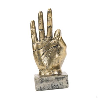 Funny Finger Gesture Statue Creative Sculpture Desk Decoration for Cabinet