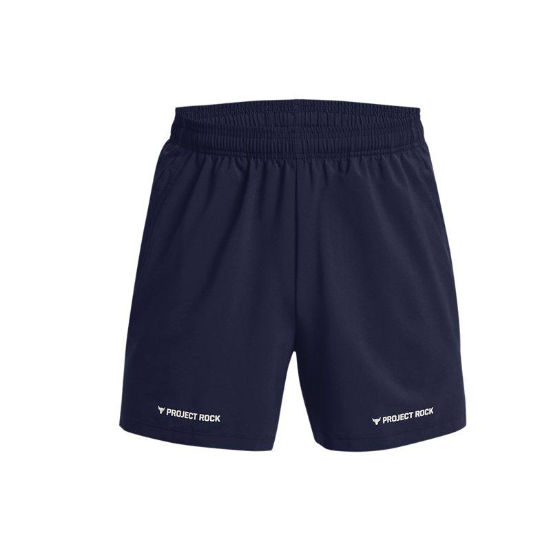

Under Armour Johnson Series Letter Logo Print Эластичный пояс 5 дюймов Тканые спортивные шорты мужские шорты темно-синие 1380178-410 XXXL