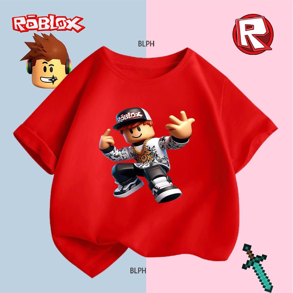 Roblox-Inspired Graffiti Print Kids T-Shirt, Cool Streetwear Style for Boys/Girls, Trendy Casual Tee with Hip-Hop Vibes