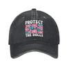 Boné de Baseball Vintage Protect The Dolls para Homens Mulheres Chapéu de Brim Desgastado para Todas as Estações ao Ar Livre Chapéus de Presente de Viagem Chapéu