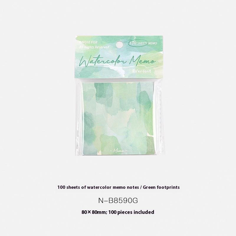 100 Sheets Romantic Illusion Gradient High Aesthetic Value Sticky Notes Ins Non-Sticky Memo Paper Notebook Writing Pad Material