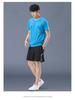 Men's Quick-Dry Ice Silk Sportswear Set - Short Sleeve T-Shirt & Shorts for Running, Summer Fitness, and Football Training.