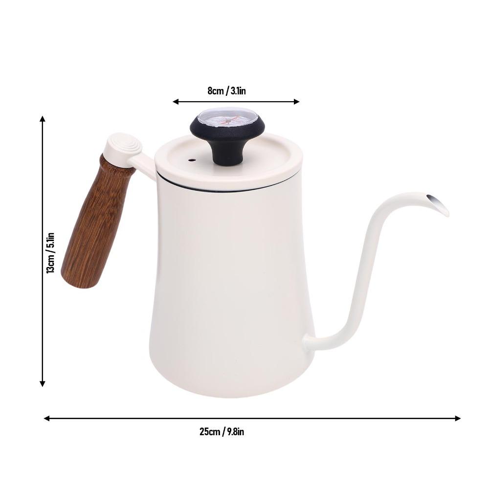 Temperature Meter Coffee Brewing Pot 550ml Capacity Coffee Kettle Home Kitchen Use