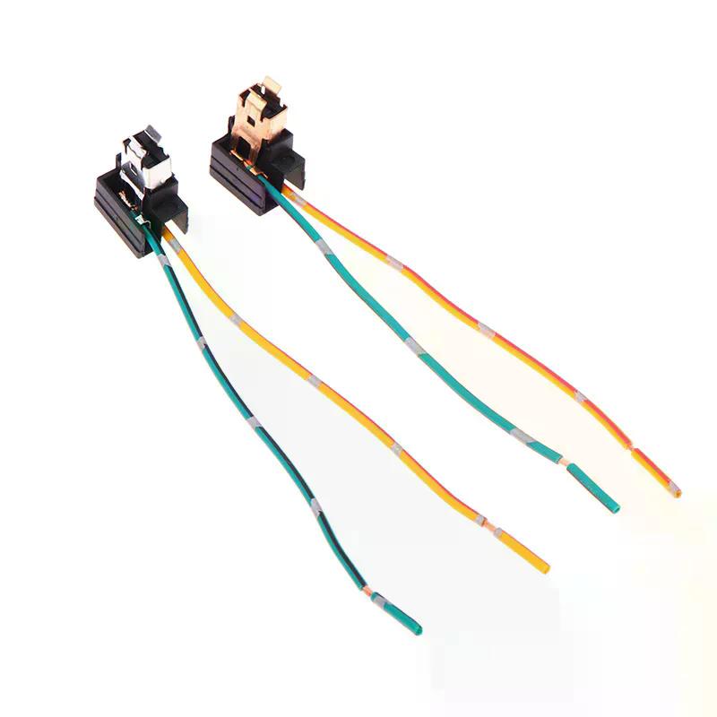 2Pcs/lot Headlight Lamp Bulb Socket Wiring Harness Connector Plug Adapter Line For H1 H7 H4 Bulb Car Head Light Connection Plugs