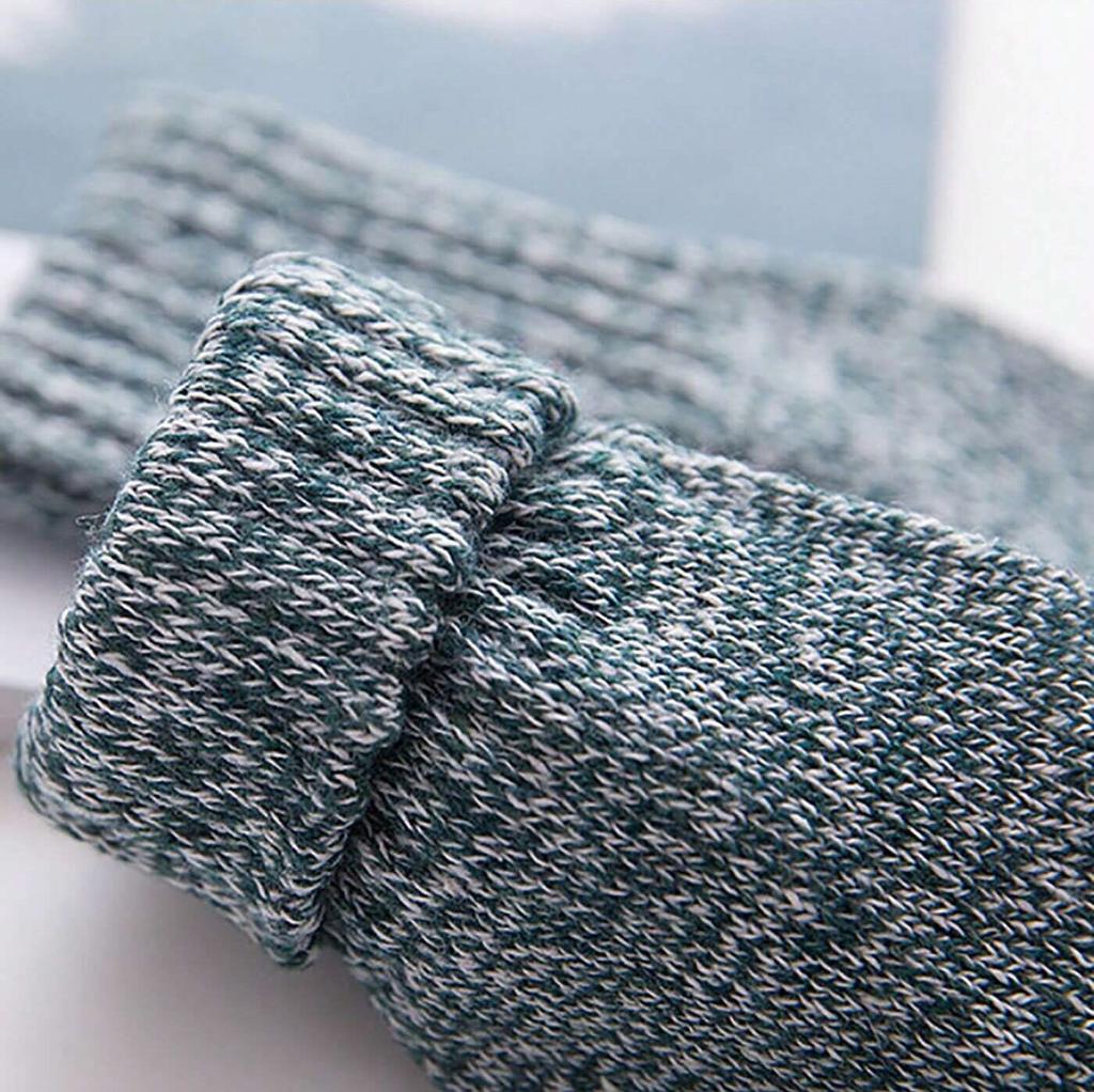 Women's Winter Wool Lined Socks Thickened Warm Middle Calf Floor Socks Stitched Outside Trade Towel Socks Short Tube Hosiery