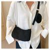 Womens Fashion Solid Color Corduroy Underarm Bag with Coin Purse Pouches Shoulder Crossbody Bag for Shopping Dating Work