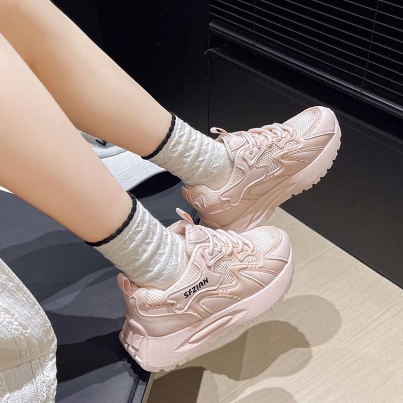 Fashion Women's Shoes Summer Thick Sole White  Autumn Breathable Platform Tennis Woman Runing Shoes Female Casual Sneaker