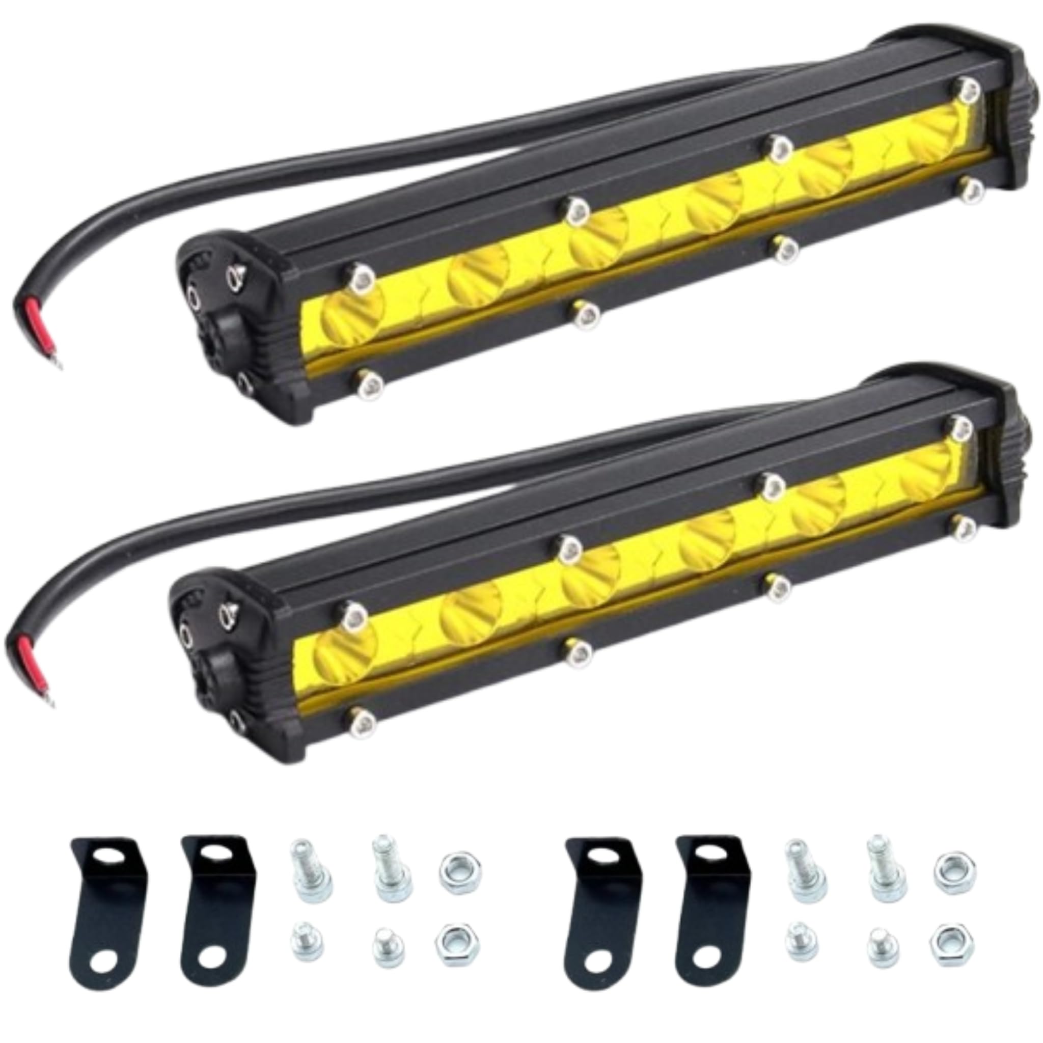 

Светодиодная балка, 7 дюймов, комплект из 2 штук, желтая линза, /24В, узкоугольный прожекторный тип,