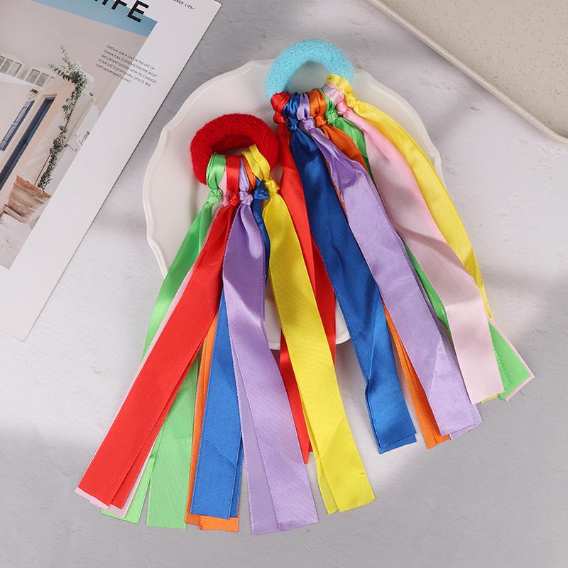 Children'S Wrist Ribbon Team Sports Pompom Cheerleading Big Match Pom Club Dance Props Elastic Bracelet With Elastic Rope