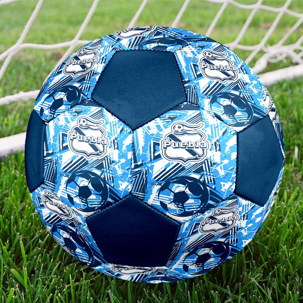 Puebla Indoor Soccer Ball Colorful All Ages Size 5 Machine Stitched PVC Competition Ready Durable High-Bounce