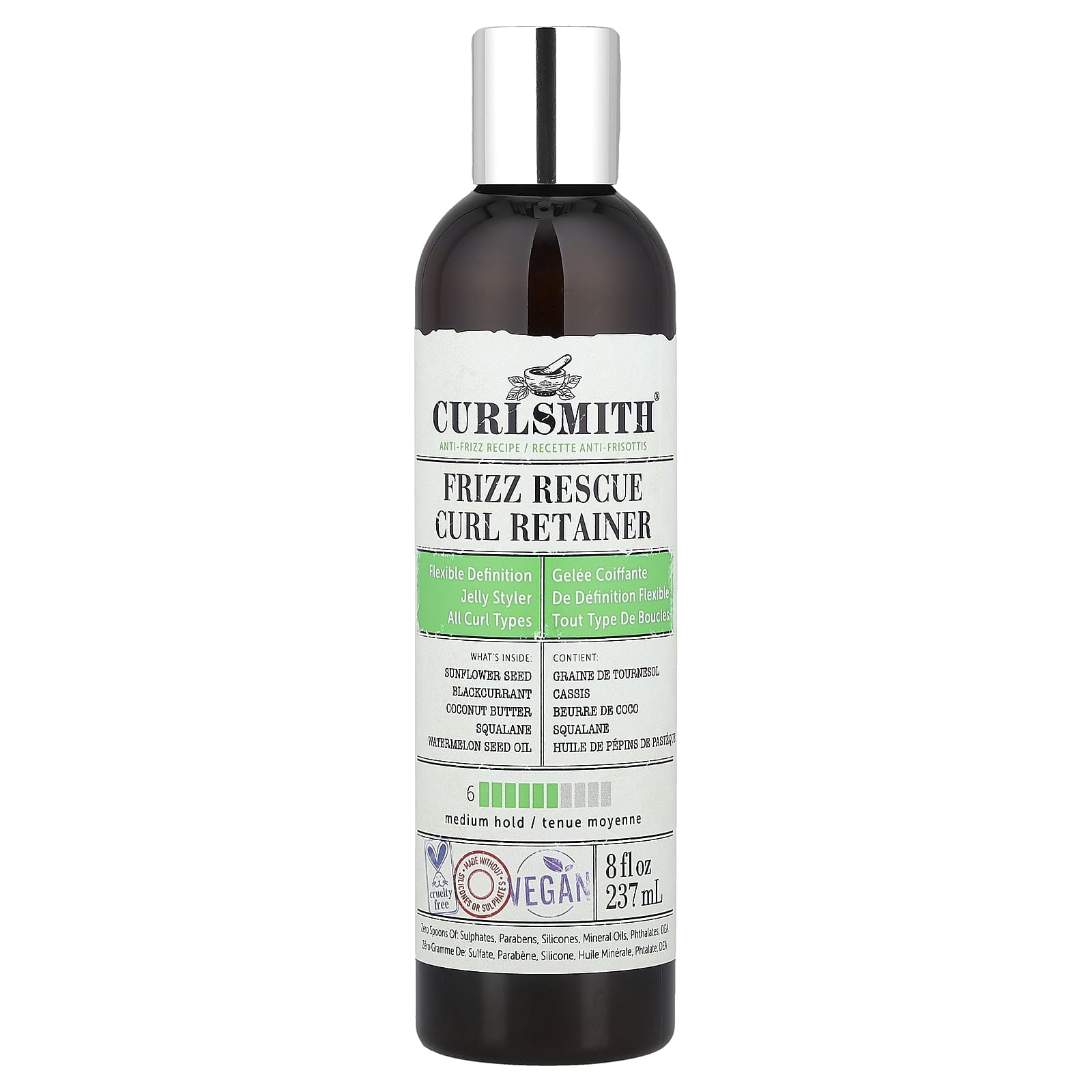 Curlsmith, Frizz Rescue Curl Retainer, Medium Hold, Suitable for All Curl Types, 8 fl oz (237 ml)