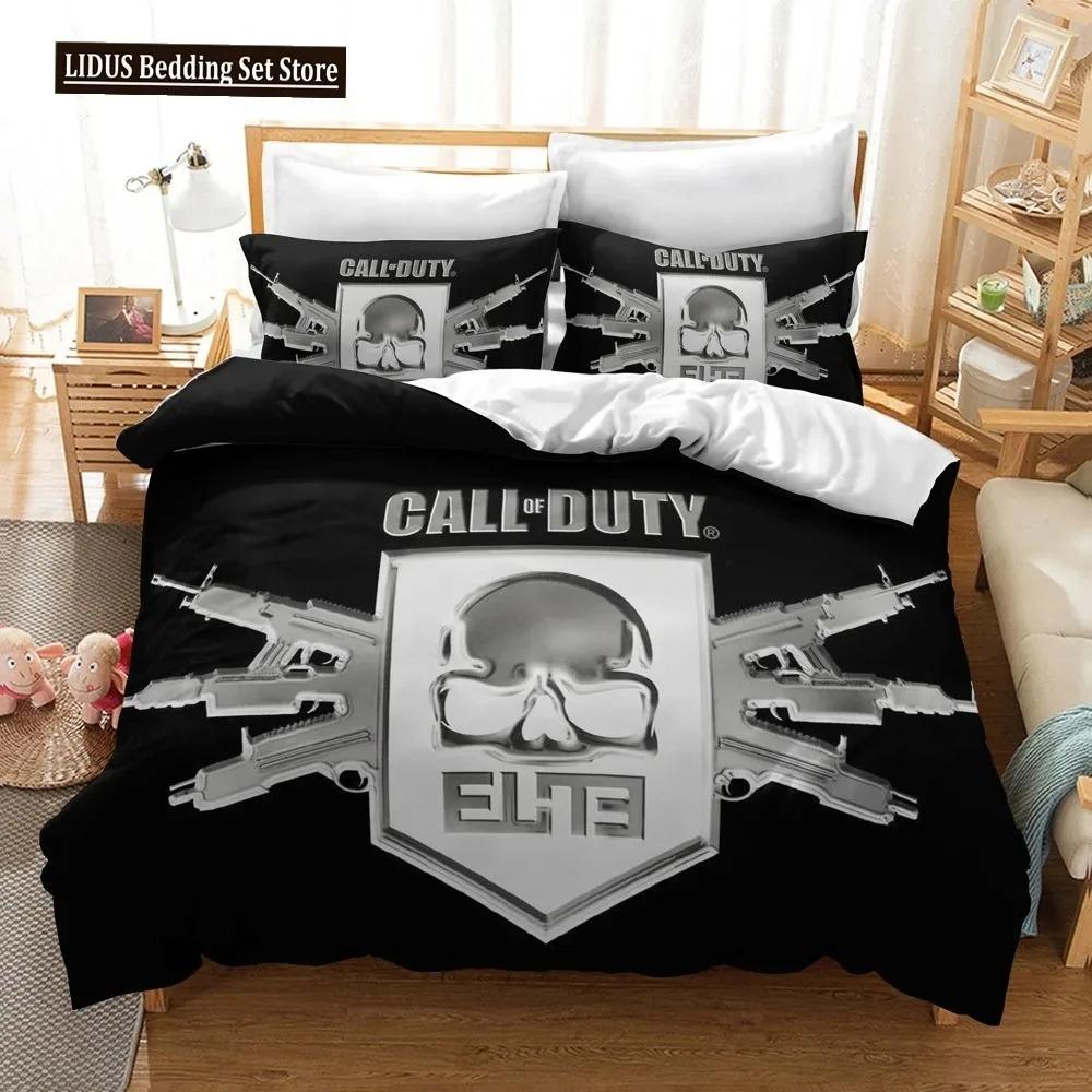 

Постільна білизна Call Of Duty Warzone Комплект односпальний, полуторний, двоспальний, queen, king Розмір ігрового комплекту для ліжка Дорослий, Дитяча спальня Комплекти з підковдрою 3D-друк 020 US Twin 173x218cm