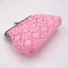 Women Lace Coin Purse, Mesh Small Change Purse, Kiss Lock Closure Pouch for Coins Cash Cards Lipstick