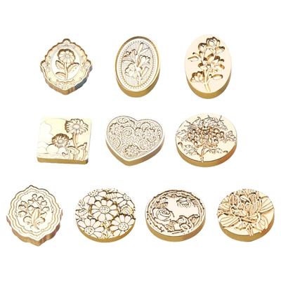 Stempel lakowy z kwiatem DIY-Stempel lakowy z lilią do dekoracji kopert