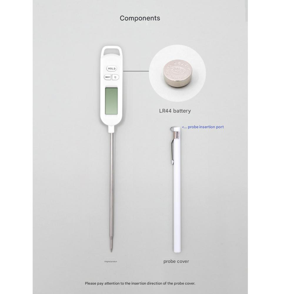 Food-grade digital probe cooking thermometer (probe cover and battery included)