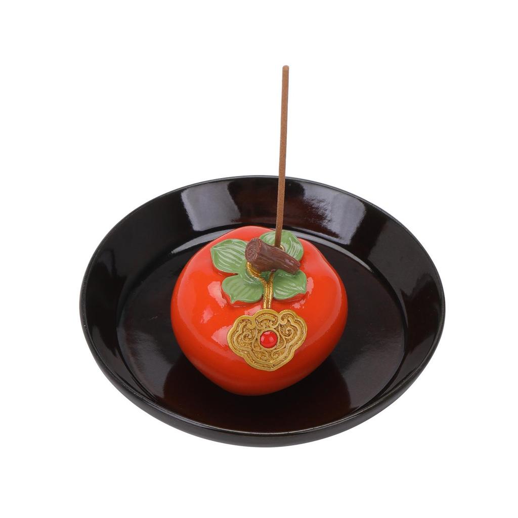 Celadon Lychee Incense Holder: Creative Small Sandalwood Burner with Kitten Ornament for Tea Table.