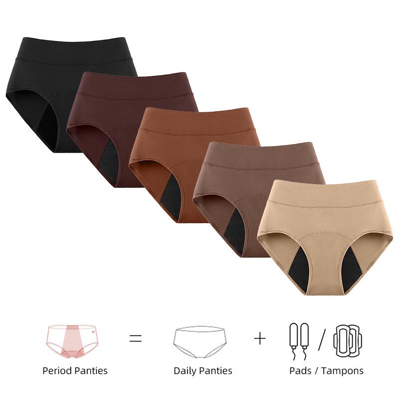 Breathable Leak-Proof Multi-Color Menstrual Underwear with 3-Layer Absorption