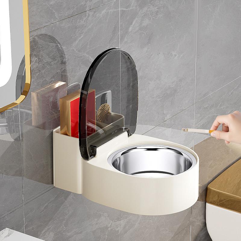 1Pc Fun Quirky Ashtray | Wall-Mounted/Free-Standing Design | Ideal for Toilet & Bathroom (Home Storage Accessory)