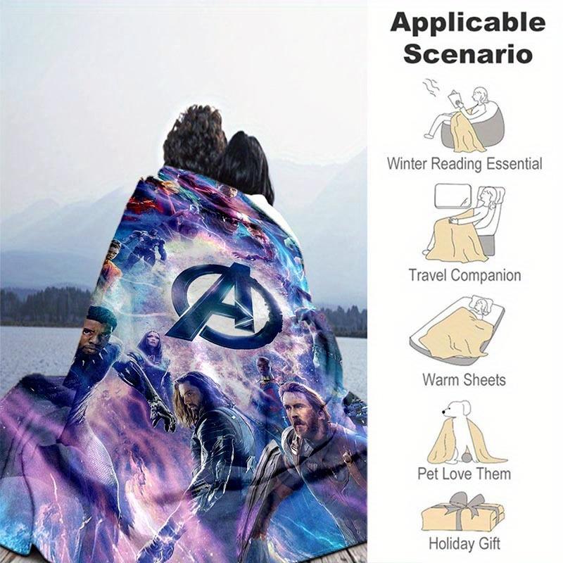 1pc Avengers Printing Blanket - Soft, All-Season Throw for Living Room, Bedroom,Personalized Gift with Adorable Cartoon Design