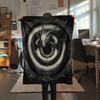 Dragon Symbols  Print Flannel Blanket, High quality Comfortable for All Seasons, Home Decor, Warmth and Comfort