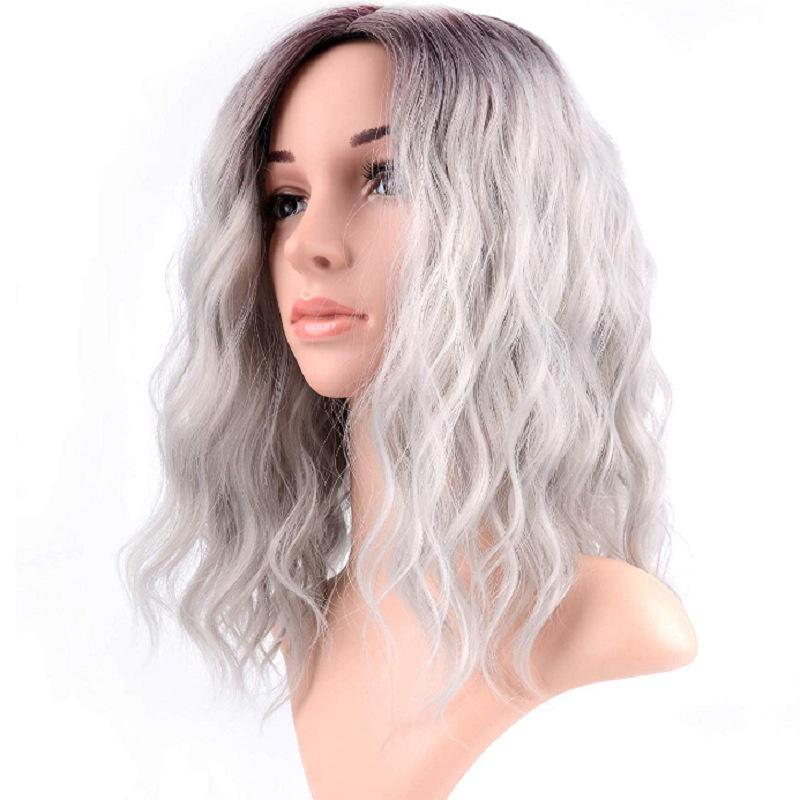 

Синтетический натуральный серый парик длинные кудрявые волосы для женщин парик для ежедневного использования с челкой подарок для онкобольного наряды костюм для вечеринки серый