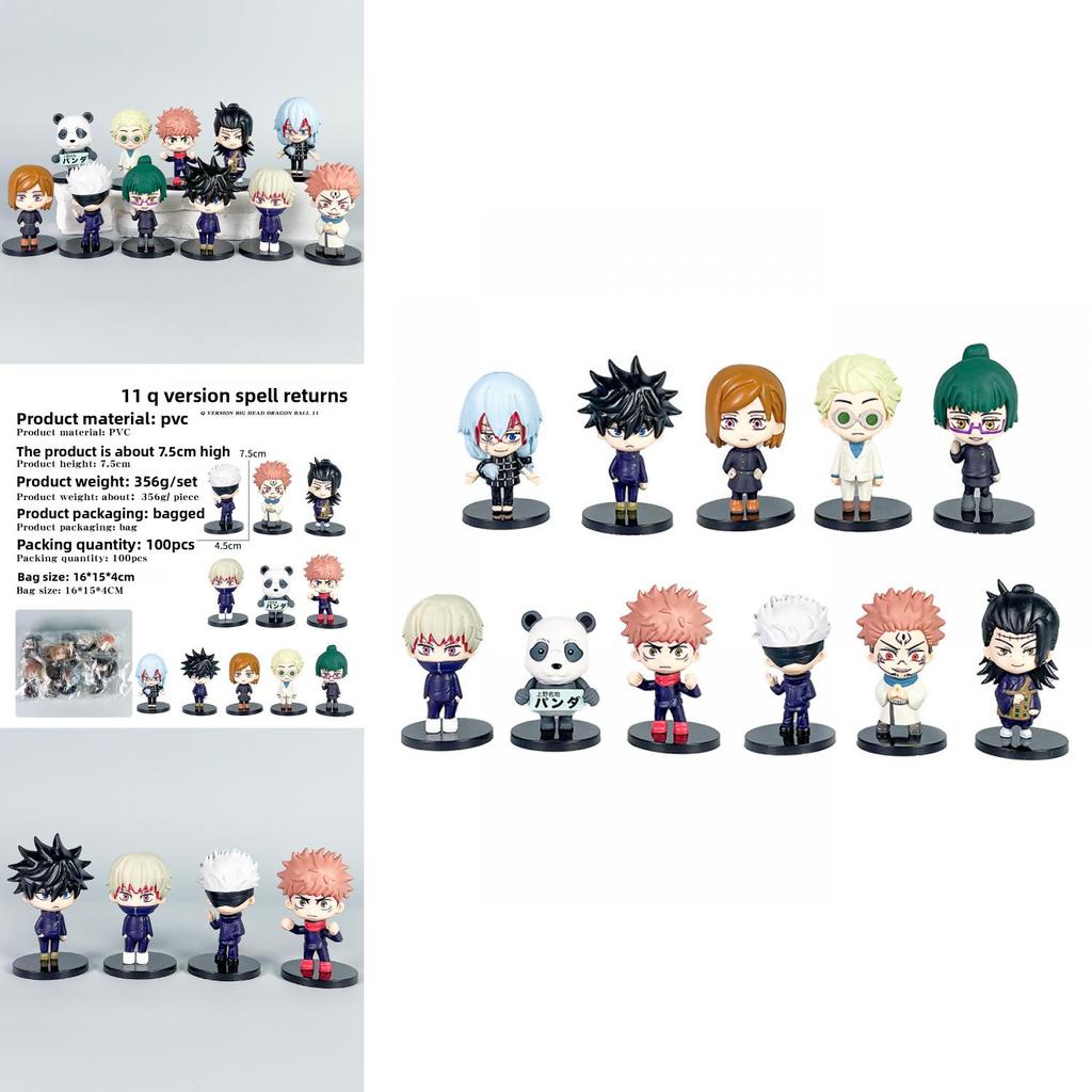Jujutsu Kaisen Pvc Figure Set With 11 Chibi Characters For Anime Enthusiasts And Collectors