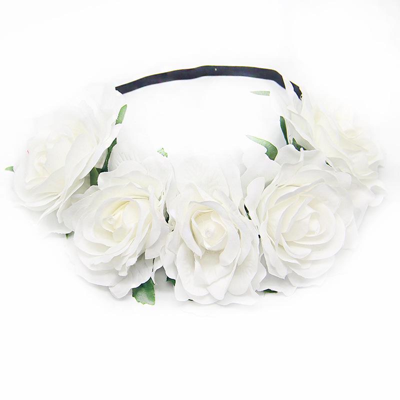 Europäisches & Amerikanisches Braut Urlaubs Rosen Girlande Stirnband für Weihnachten, Karneval, Maskenball