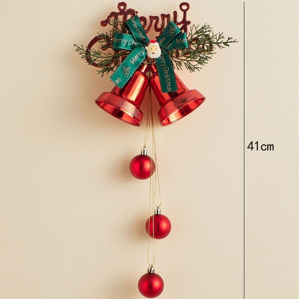 Champagne Gold Christmas Bell Sign Ornament for Tree