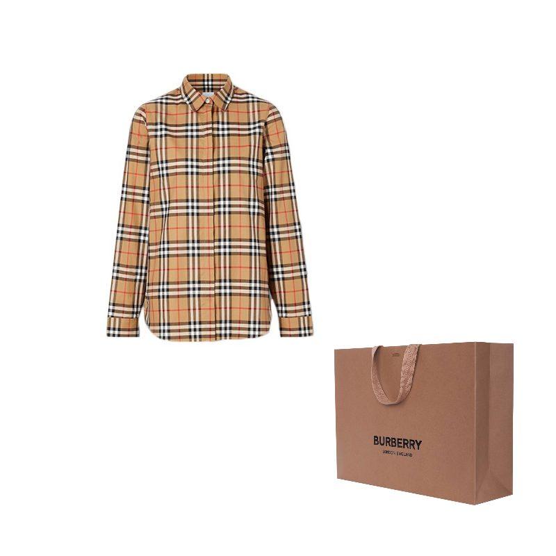 Burberry Shirt Women's Classical Style Yellow 8014010