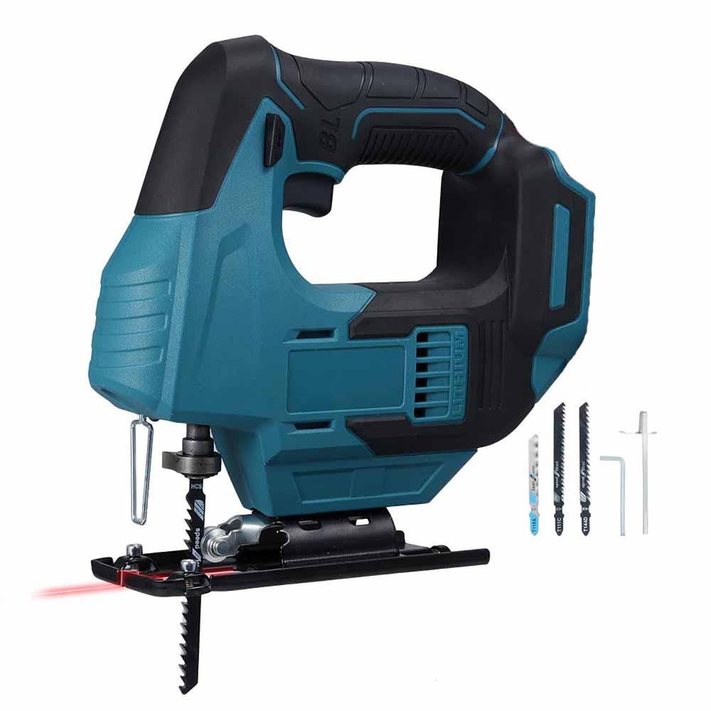 

Аккумуляторный лобзик для Makita 18V-21V электрическая криволинейная пила со светодиодной подсветкой и инфракрасной системой помощи при линейном резе (Нет батареи)