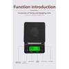 Brew Timer Digital Coffee Scale Pour Over Brewing 3kg Capacity 5kg Capacity Built-in Timer LCD Backlight Display