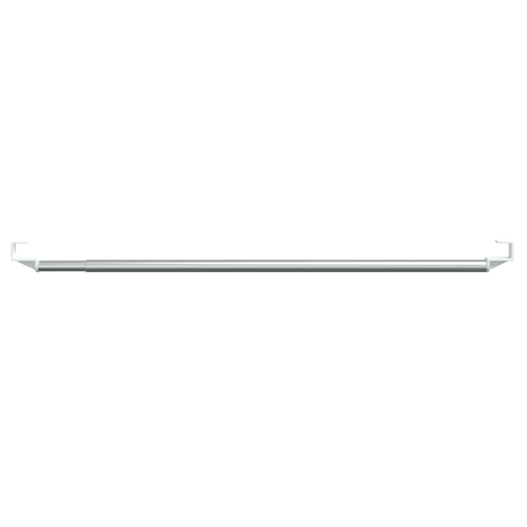 Curtain Rods 2 pcs White and Silver 40 60 cm Aluminum