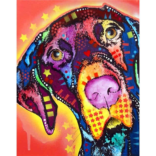 5D Diamond Embroidery Dog Full Round Square Diamond Painting Animal Full Square Resin Display Picture of Rhinestones Home Gift