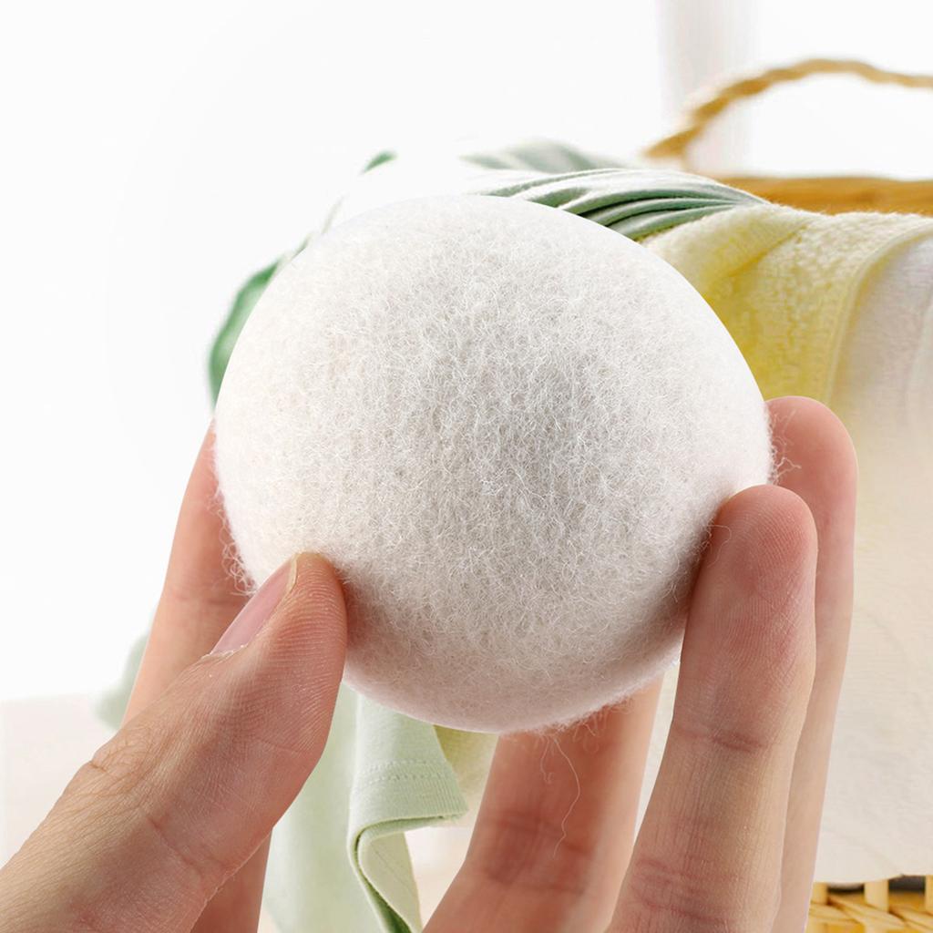 Balls of Natural Wool, Reduce Static Electricity and Drying Time, Eco-Friendly, Diameter 6 Cm, Set of 6 Pieces, Made of Wool Fibre, Non-Toxic,